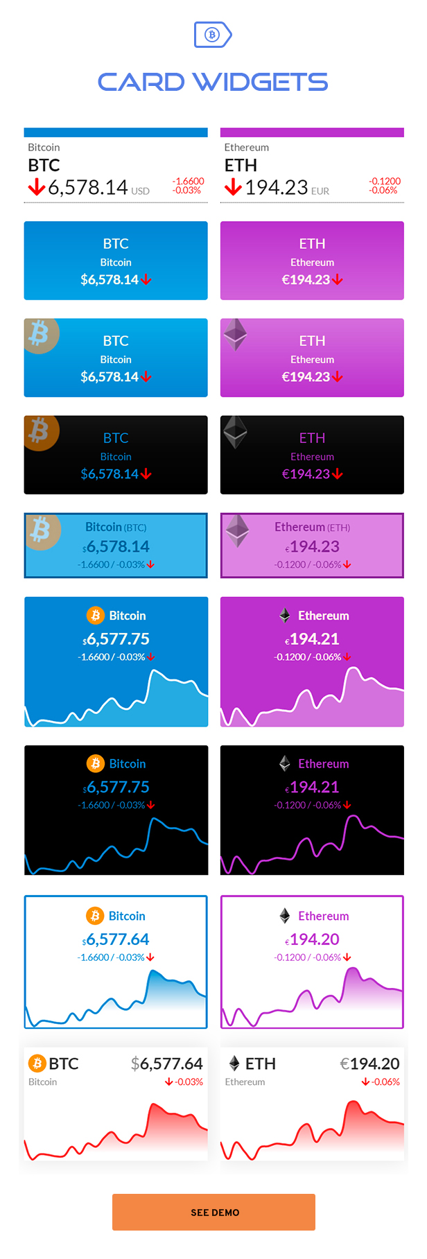 Premium Cryptocurrency Widgets | JavaScript Crypto Plugin - 6